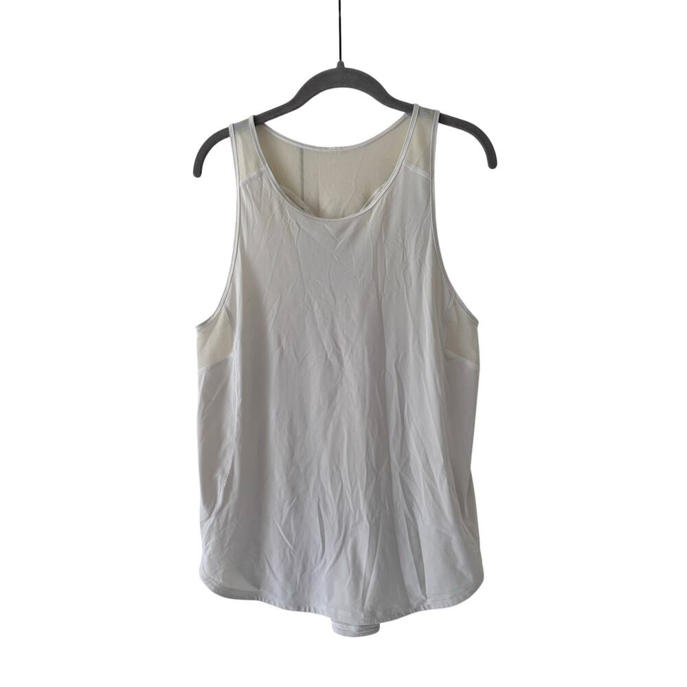 Lululemon White Racerback Athletic Tank Top Women’s Size XL Built In Mesh 80 - Picture 2 of 8